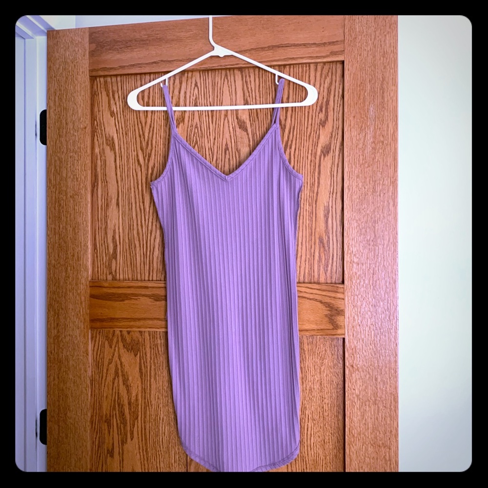 Purple striped dress